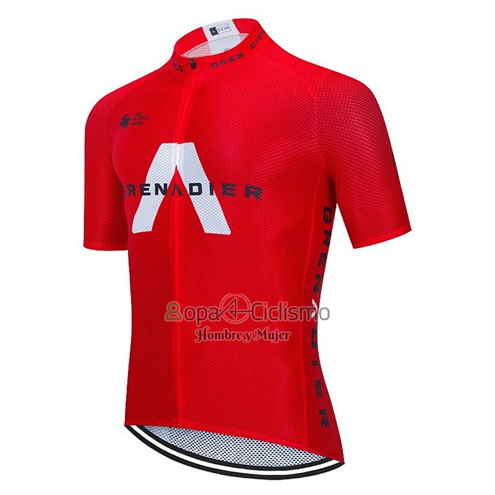Ineos Grenadiers Ropa Ciclismo Culotte Corto 2021 Mangas Cortas Rojo